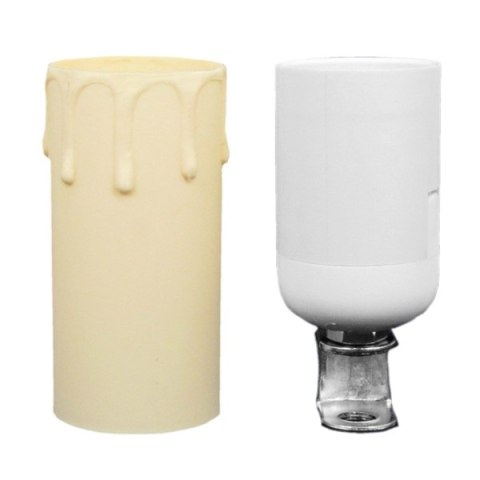 Gilza świeca z oprawką E27 41x86 mm ecru Gilza świeca z oprawką E27 41x86 mm ecru