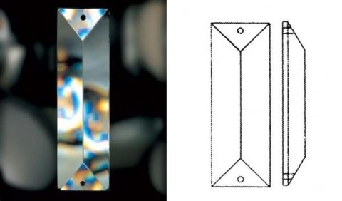 Kryształ pryzmat 100x28 mm H2 Kryształ pryzmat 100x28 mm H2