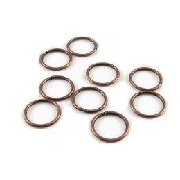 Łączniki kółka otwarte 10 mm stara miedź 100 szt.